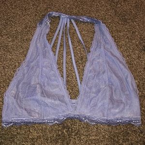 Francesca’s periwinkle crosses back bralette